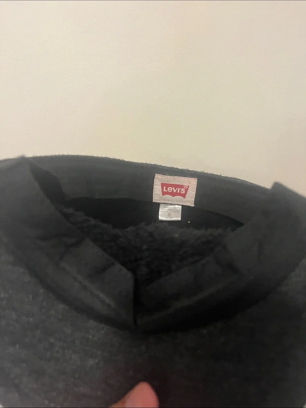Levi's Black and Gray Knit Cap